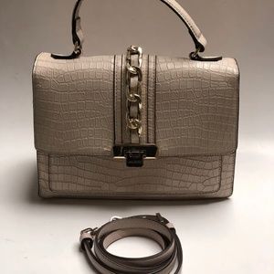 Aldo Beige Crossbody Bag Gold Hardware